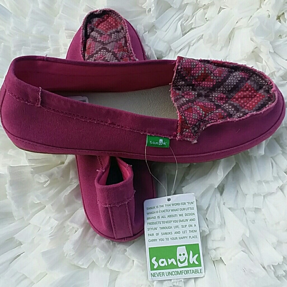 ❌SOLD❌ Sanuk Pink Quilt Surfer Flats ❌SOLD❌ - Picture 4 of 6